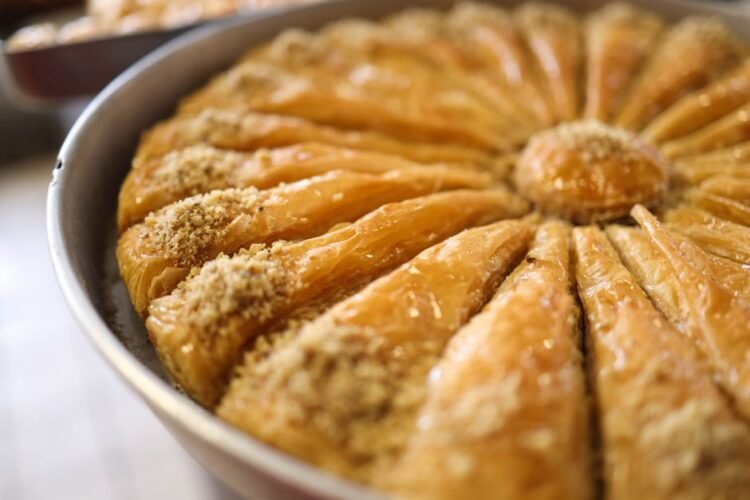 Algerian Almond and Sesame Baklava Triangles