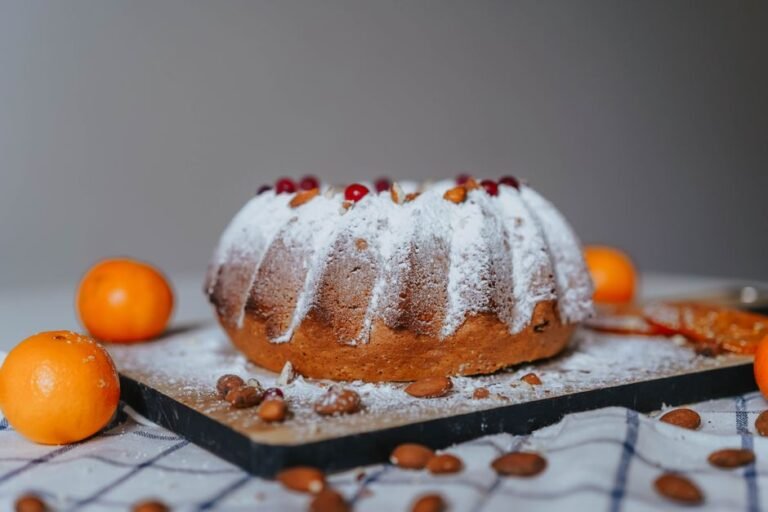 Algerian Almond Semolina Cake with Orange Blossom Syrup