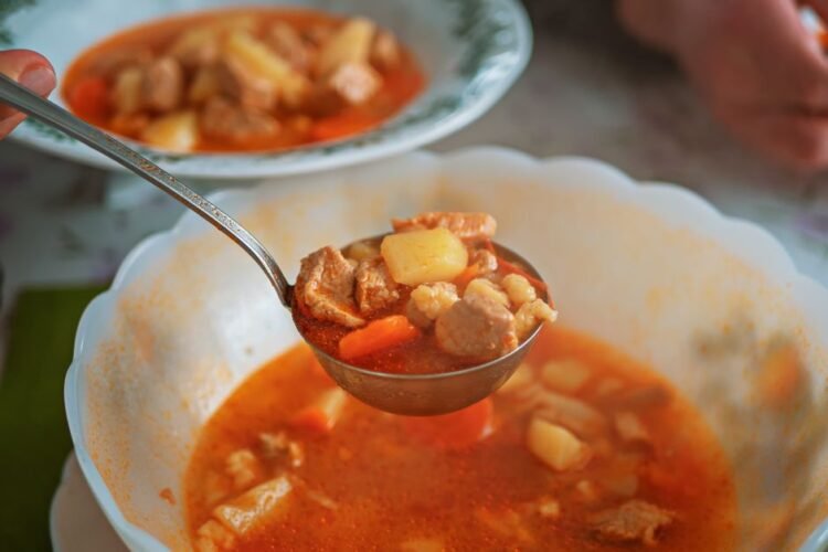 Algerian Harira Soup with Lamb and Chickpeas