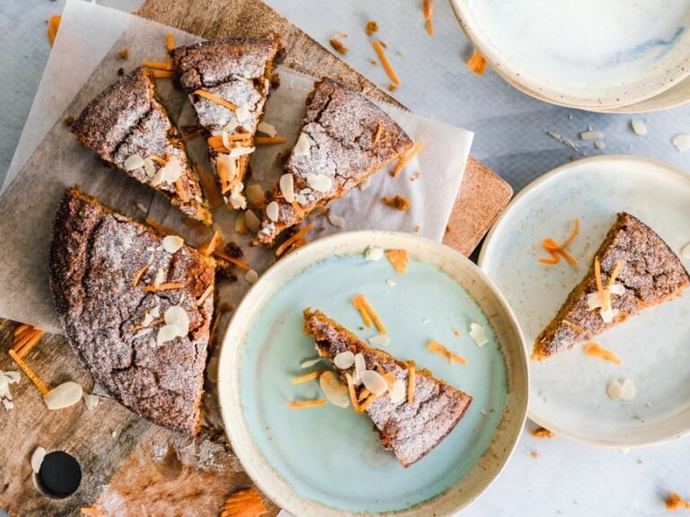 Almond Heart Semolina Cake with Orange Blossom Syrup