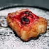 Bourbon-Soaked Raspberry Mascarpone Stuffed French Toast with Vanilla Bean Syrup