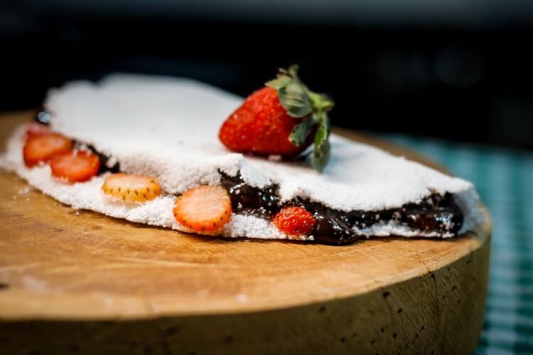 Brazilian Tapioca Crepe with Banana and Coconut