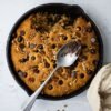 Brown Butter Hazelnut Skillet Cookie with Dark Chocolate and Sea Salt