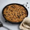 Brown Butter Maple Pecan Skillet Cookie with Bourbon Caramel