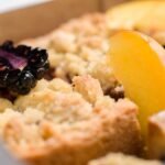 Brown Butter Peach and Blackberry Cobbler with Buttermilk Drop Biscuits