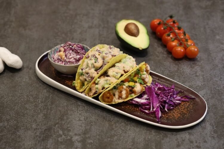 California Fish Tacos with Lime Crema and Cilantro Slaw