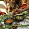 Cameroonian Pounded Cocoyam Wrapped in Leaves with Pepper Sauce