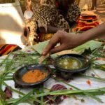 Cameroonian Pounded Cocoyam Wrapped in Leaves with Pepper Sauce