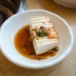 Chilled Silken Tofu with Soy-Ginger Sauce