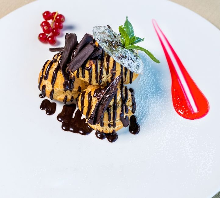 Classic French Chocolate Profiteroles