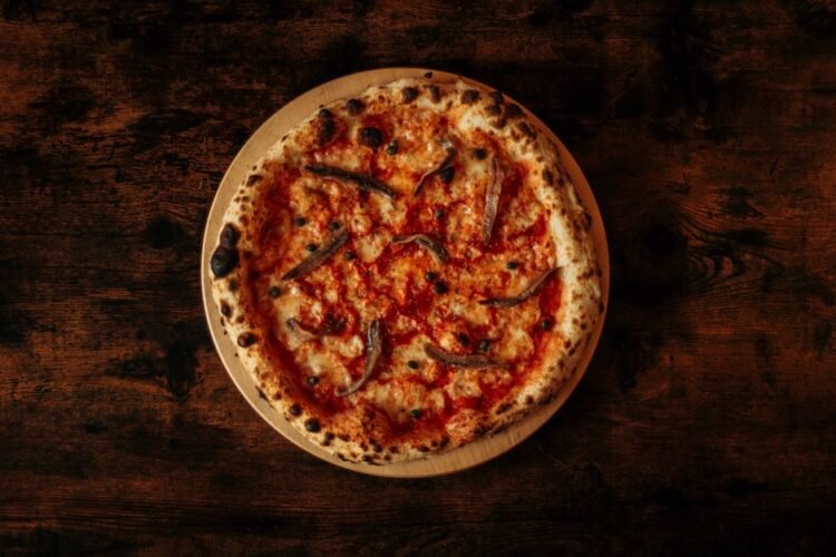 Classic Neapolitan Pizza with Anchovies, Capers, and Oregano