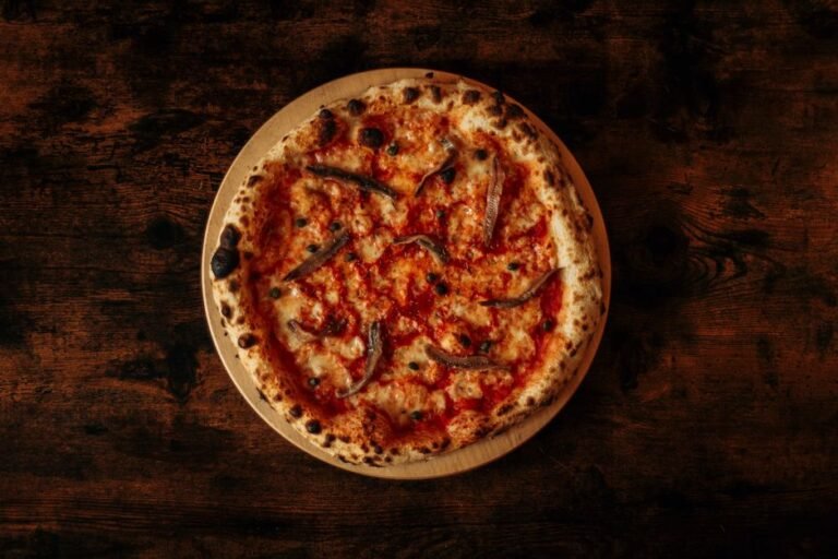 Classic Neapolitan Pizza with Anchovies, Capers, and Oregano