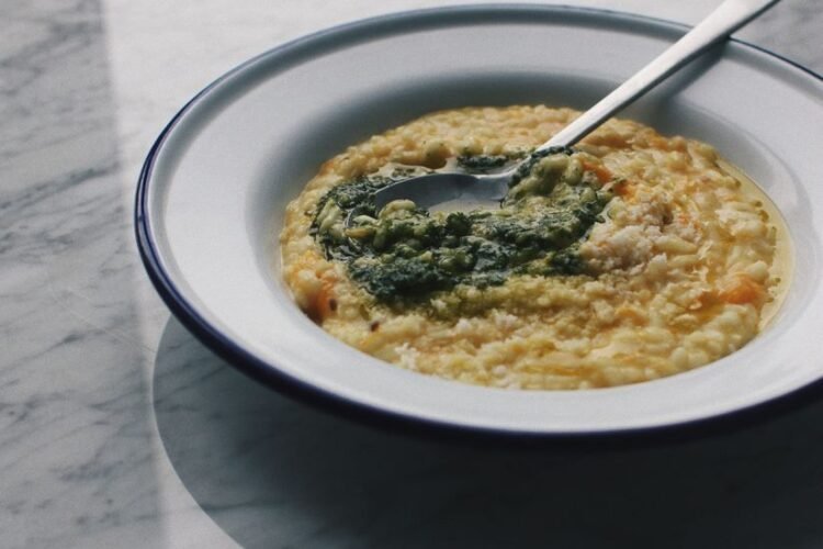 Creamy Pumpkin Risotto with Sage and Parmesan