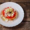 Cretan Barley Rusk Salad with Tomato and Feta (Dakos)