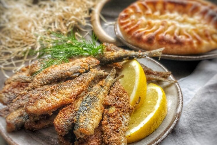 Crispy Greek Fried Cheese Saganaki with Lemon