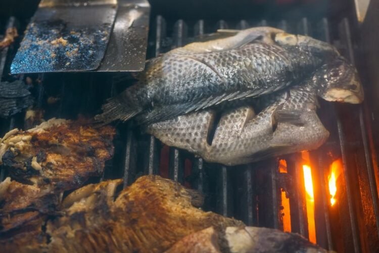 Dakar-Style Grilled Fish with Spicy Onion-Lime Sauce