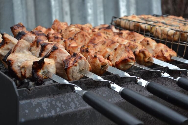 Egyptian Chicken Skewers with Warm Spice Yogurt Marinade