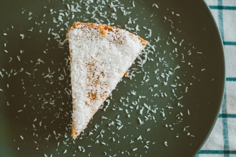Egyptian Coconut Semolina Cake with Almonds