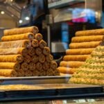 Egyptian Flaky Layered Pastry with Sweet Hot Milk