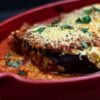 Egyptian Fried Eggplant Bake with Garlic-Tomato Sauce