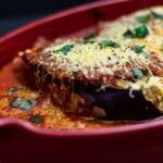 Egyptian Fried Eggplant Bake with Garlic-Tomato Sauce