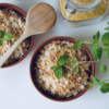 Egyptian Koshari with Crispy Onions and Spicy Tomato Sauce
