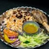 Egyptian Layered Lamb and Rice with Garlic-Vinegar Sauce