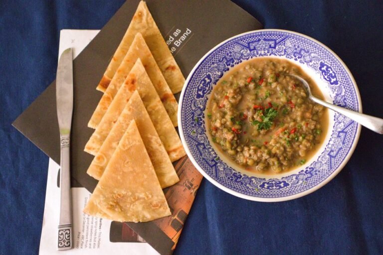 Egyptian Red Lentil Soup with Cumin and Lemon