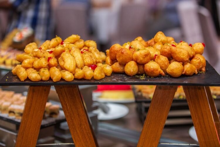 Egyptian Sweet Honey Fritters with Rose-Orange Syrup