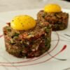 Ethiopian Cubed Raw Beef with Spiced Butter and Chili