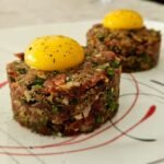 Ethiopian Cubed Raw Beef with Spiced Butter and Chili