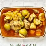 Ethiopian Mild Yellow Chicken Stew with Hard-Boiled Eggs
