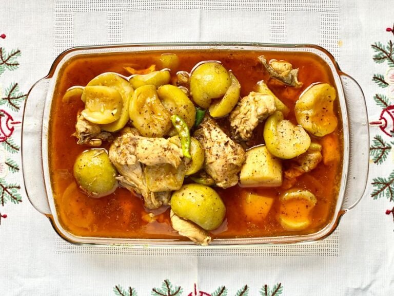 Ethiopian Mild Yellow Chicken Stew with Hard-Boiled Eggs