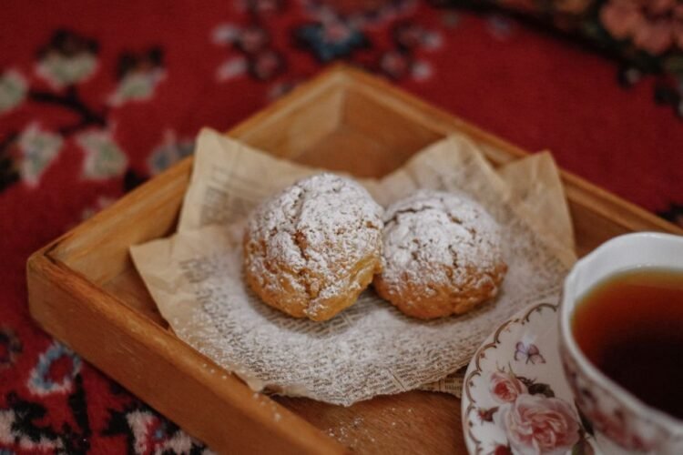 French Chouquettes with Pearl Sugar