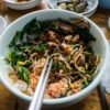 Gochujang-Glazed Short Rib Bibimbap with Crispy Rice and Sesame-Scallion Sauce