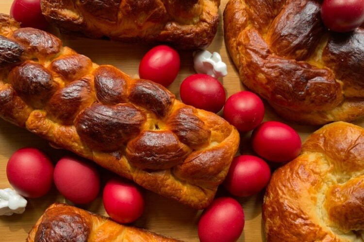 Greek Easter Braided Sweet Bread with Mahlepi and Mastiha