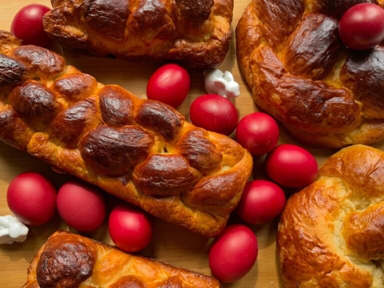 Greek Easter Braided Sweet Bread with Mahlepi and Mastiha