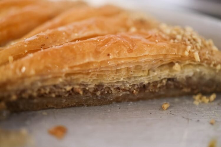Greek Walnut and Pistachio Baklava with Honey Syrup