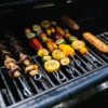 Grilled Merguez Sausage with Harissa and Charred Vegetables