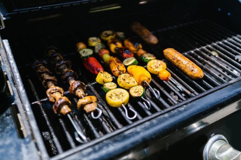 Grilled Merguez Sausage with Harissa and Charred Vegetables