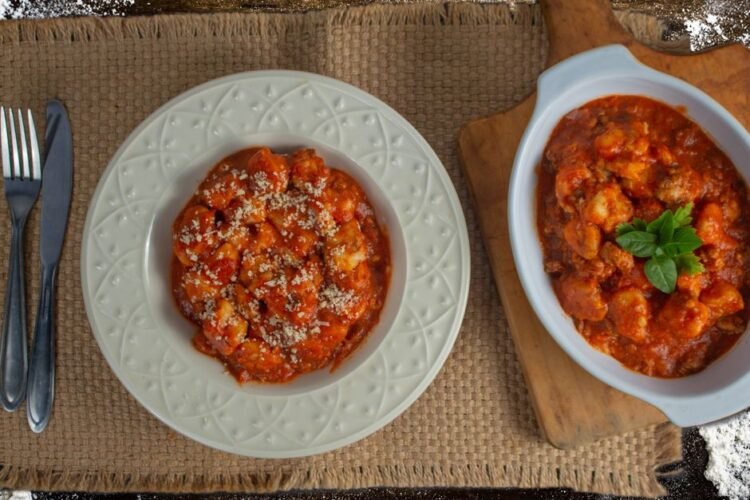 Homemade Potato Gnocchi with San Marzano Tomato Sauce