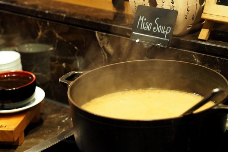 Hot Pot Udon Noodles with Tempura and Egg