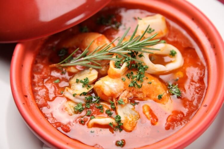 Italian Braised Cuttlefish with Peas