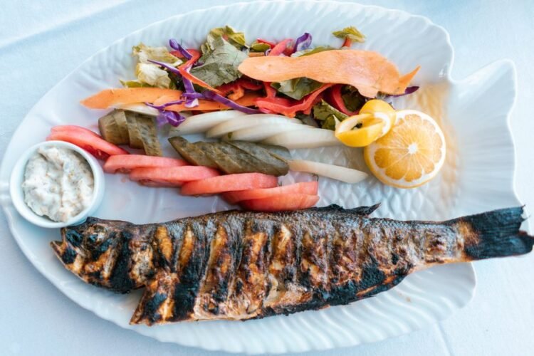 Italian Oven-Baked Sea Bass with Vegetables