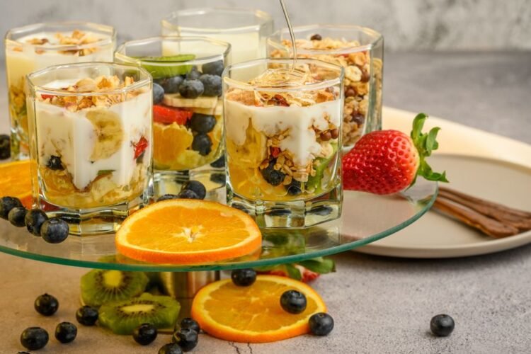 Ivorian Millet Yogurt Dessert with Tropical Fruit