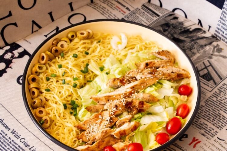 Japanese Cold Ramen Noodles with Sesame-Soy Dressing