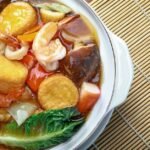 Japanese Mixed Hot Pot with Pork, Chicken, and Seafood