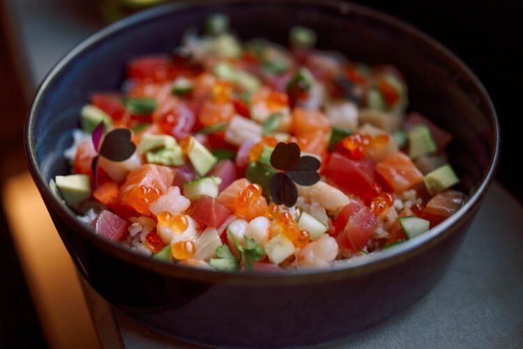 Japanese Seafood Sushi Rice Bowl