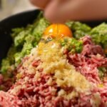 Korean Bulgogi Meatballs with Gochujang Glaze and Sesame Rice