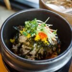 Korean Gochujang-Glazed Salmon with Sesame Spinach and Crispy Rice
